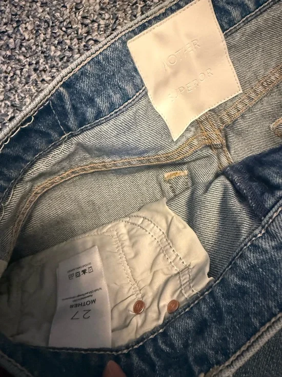 NWT MOTHER DENIM The Dodger Flood HR Straight Jean Folk Star - Picture 8 of 8